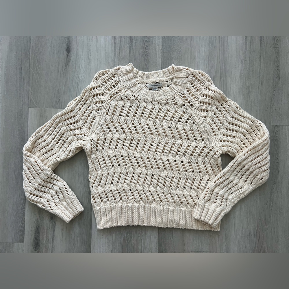 American Eagle Oversized Crew Neck Knit Sweater
